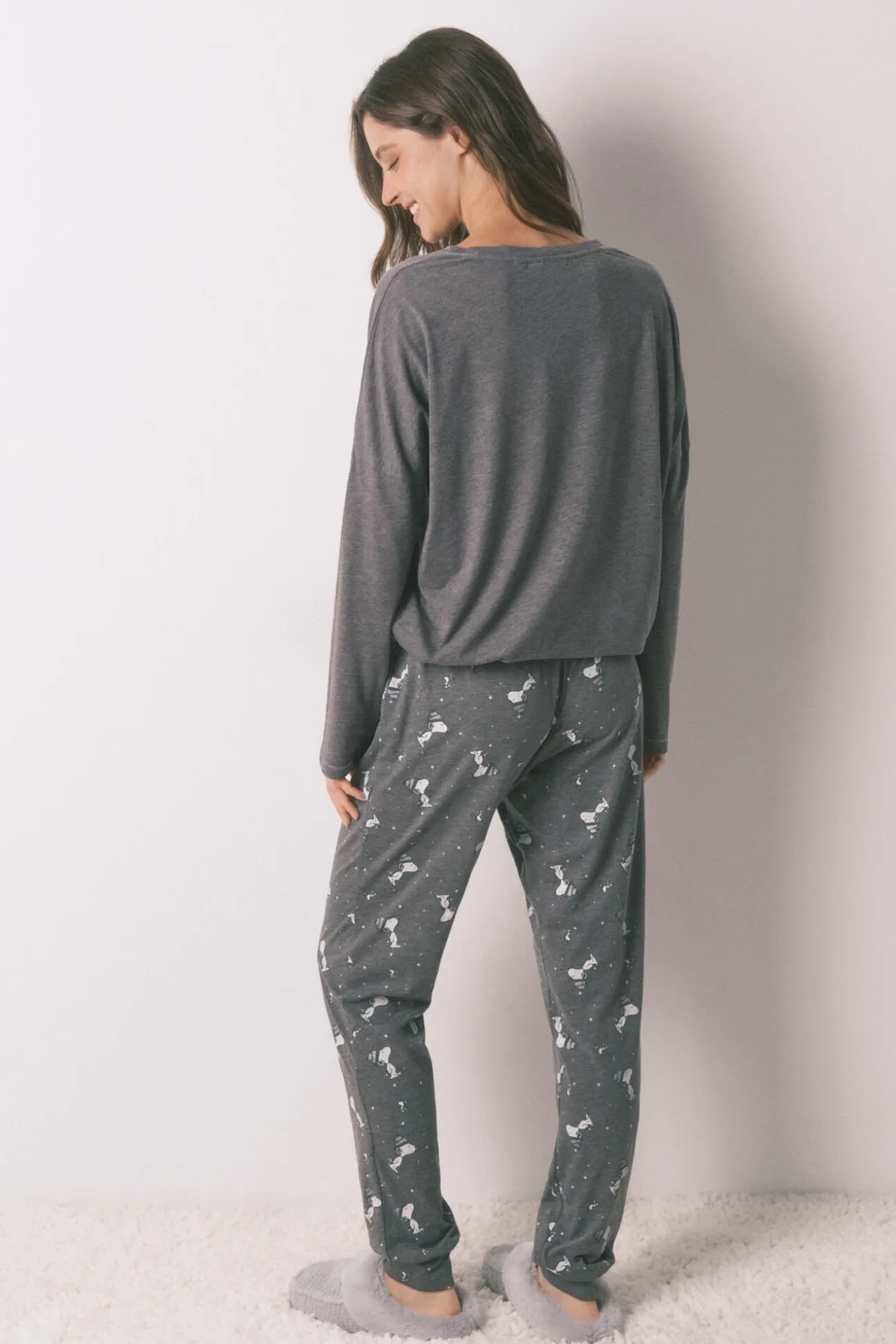 Pijama largo 100% algodón Snoopy