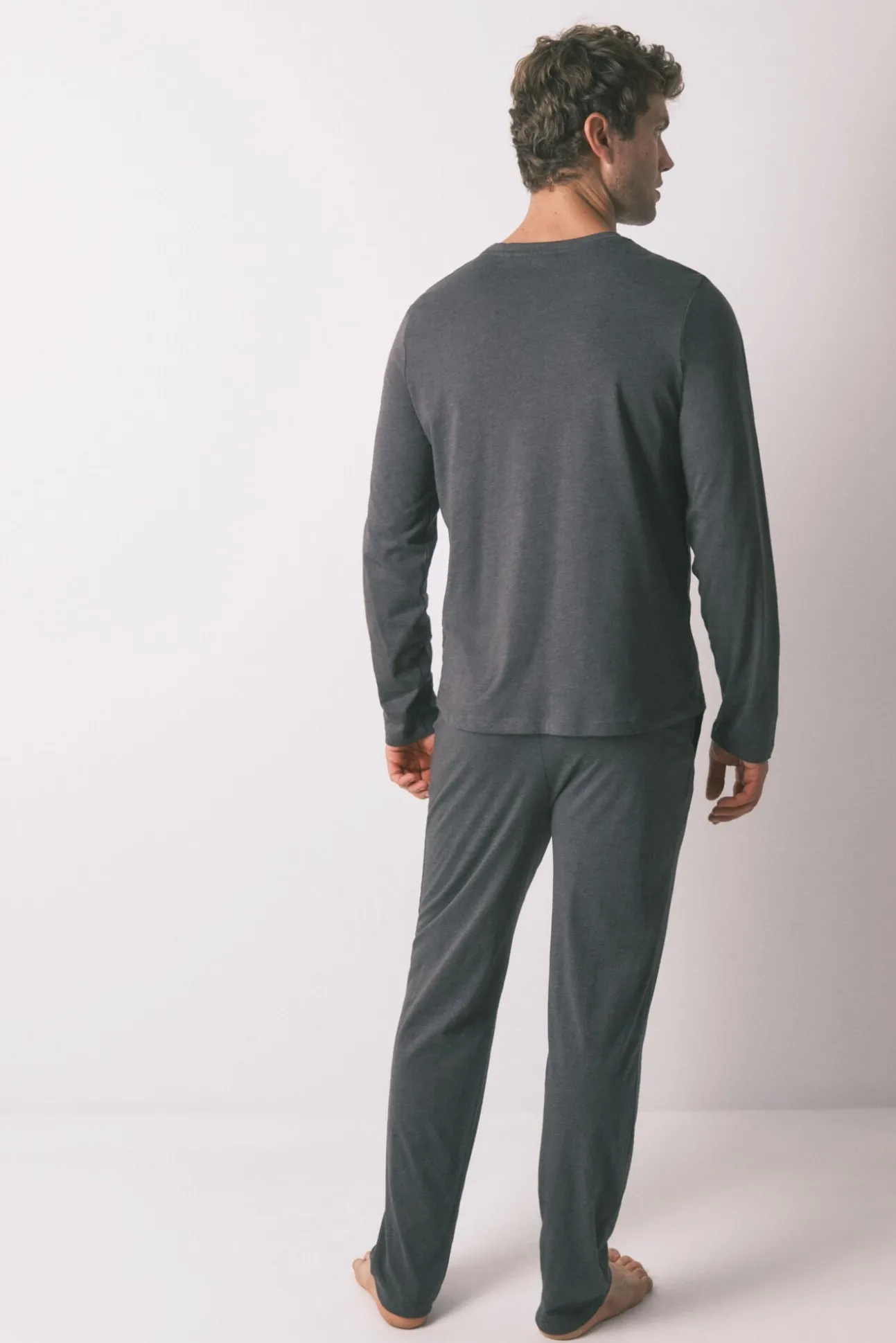 Pijama largo algodón Batman gris