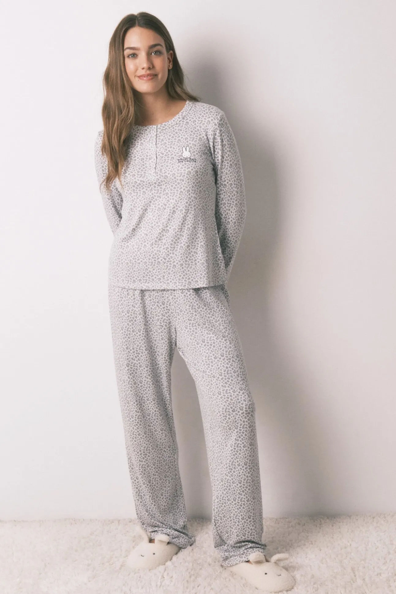 Pijama largo estampado animal Miffy