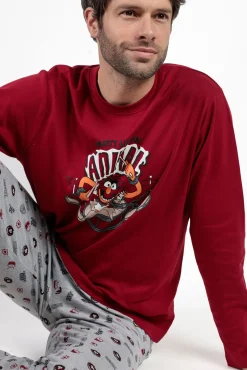 Pijama largo estampado Muppets para hombre