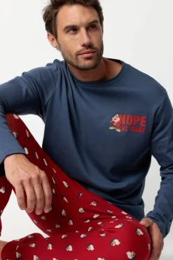 Pijama largo Grumpy 100% algodón para hombre