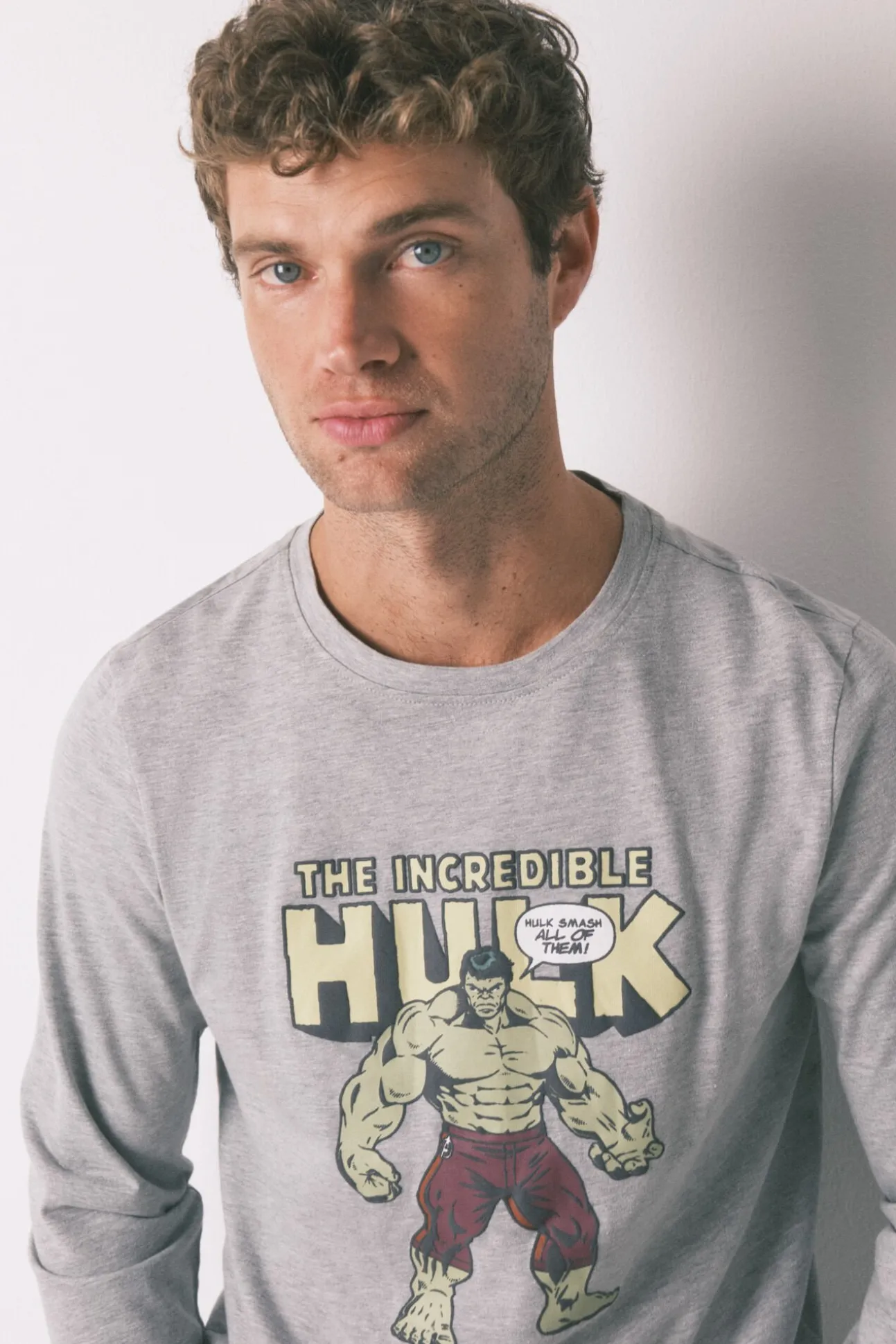 Pijama largo hombre 100% algodón "Hulk"