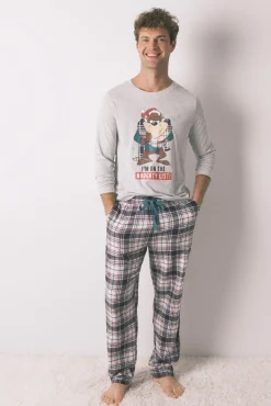Pijama largo hombre 100% algodón "Taz"