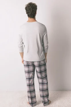 Pijama largo hombre 100% algodón 