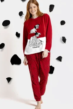 Pijama largo micropolar 101 Dálmatas para mujer