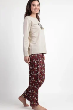 Pijama largo Minnie Mouse para mujer