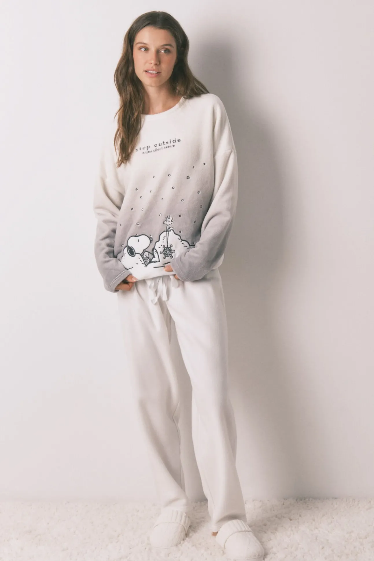 Pijama largo polar suave Snoopy