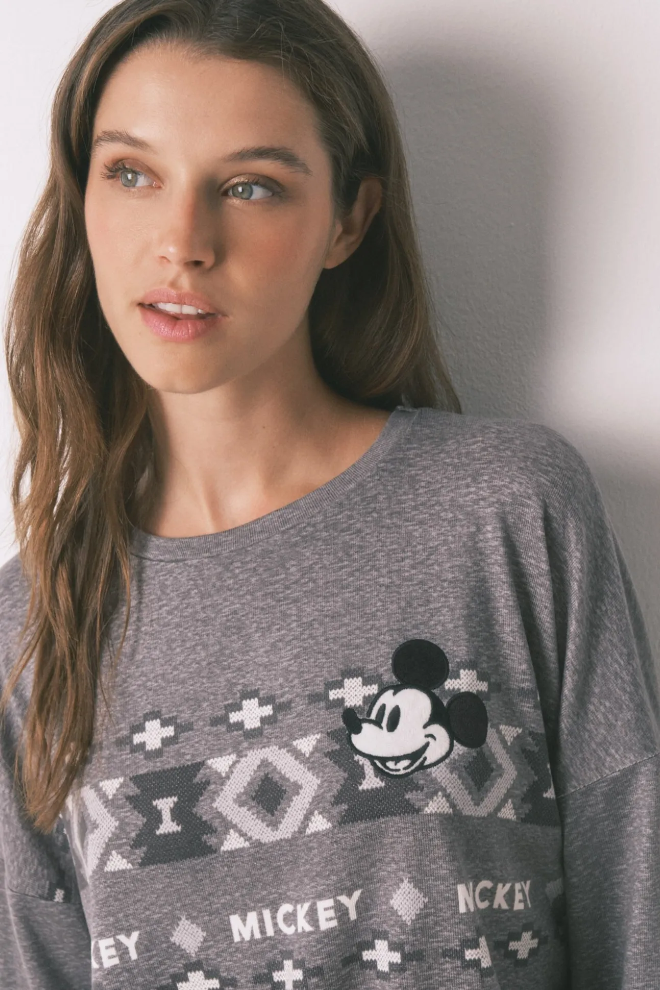 Pijama largo punto suave Mickey