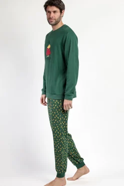 Pijama largo Snoopy 100% algodón para hombre