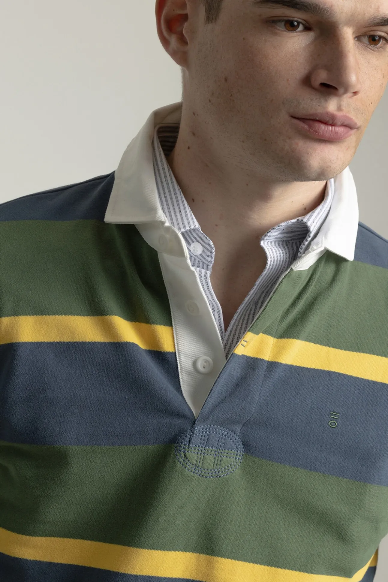 Polo algodón multirayas