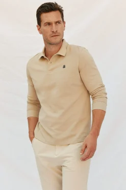Polo básico manga larga