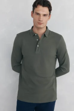 Polo básico manga larga
