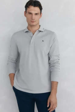 Polo básico manga larga