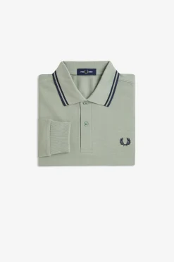 Polo de hombre de piqué de manga larga