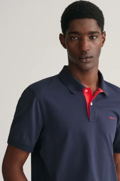 Polo de piqué en contraste