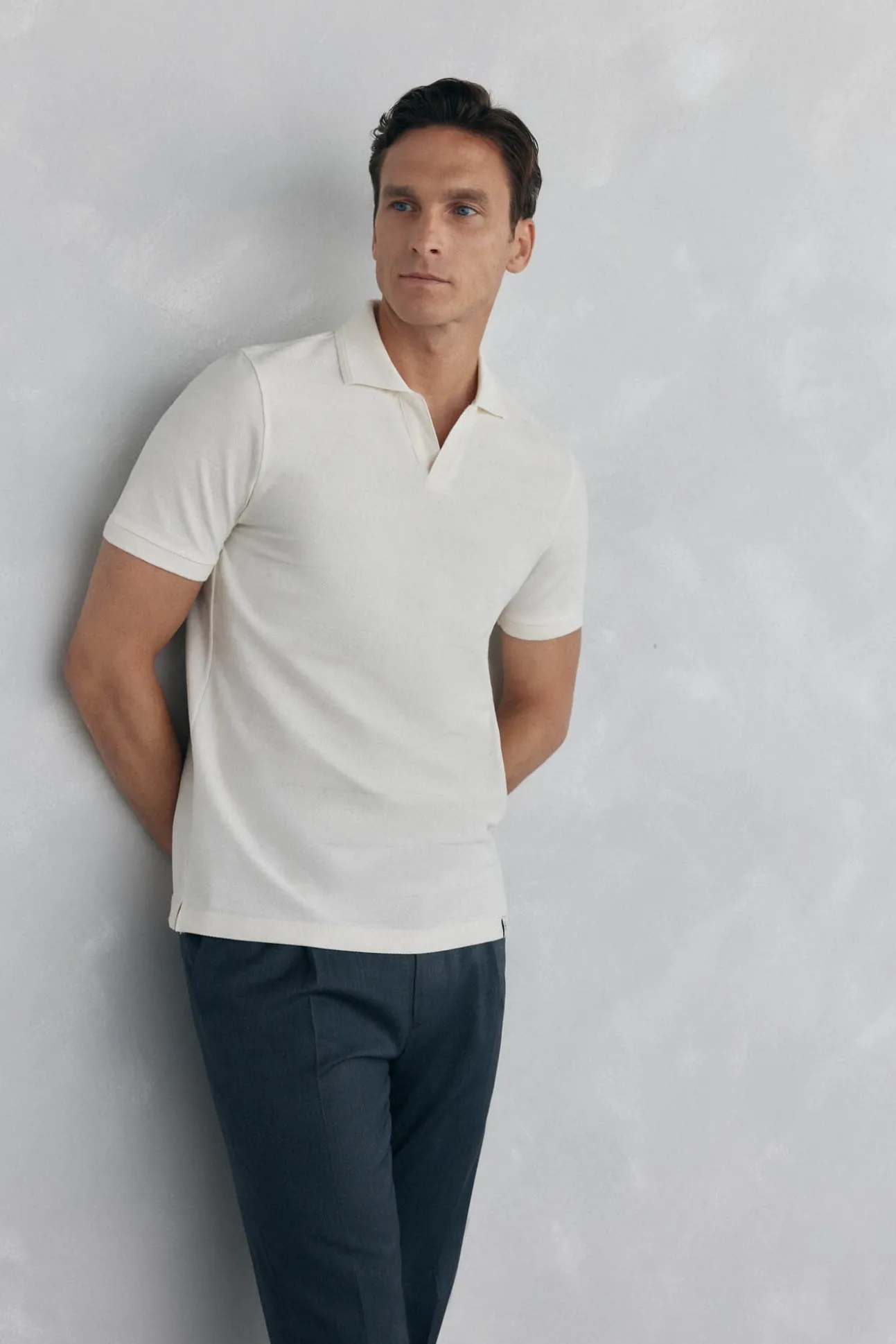 Polo estructura jacquard