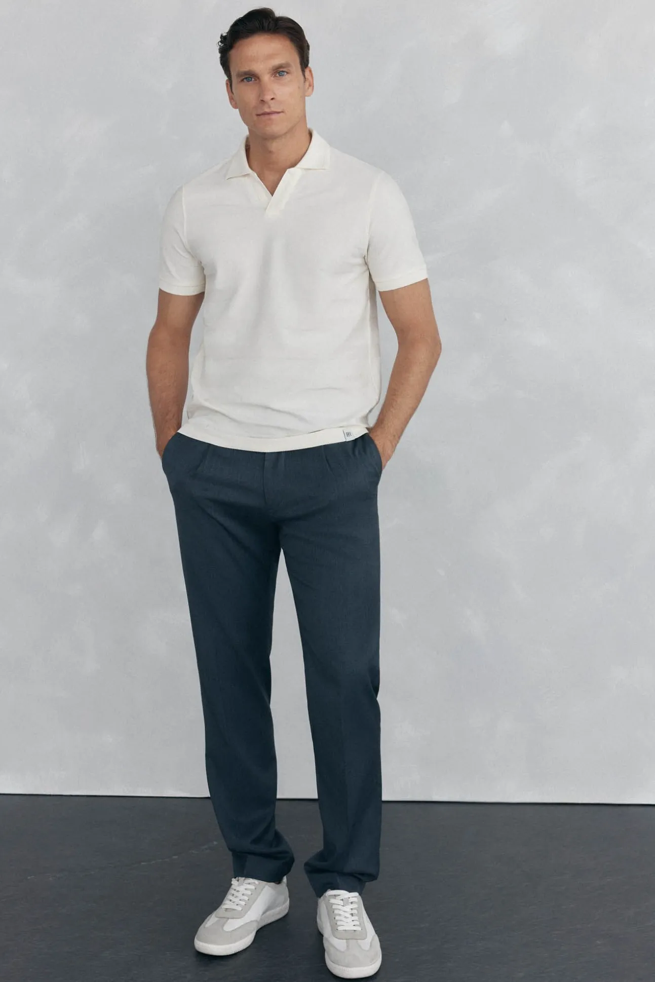 Polo estructura jacquard
