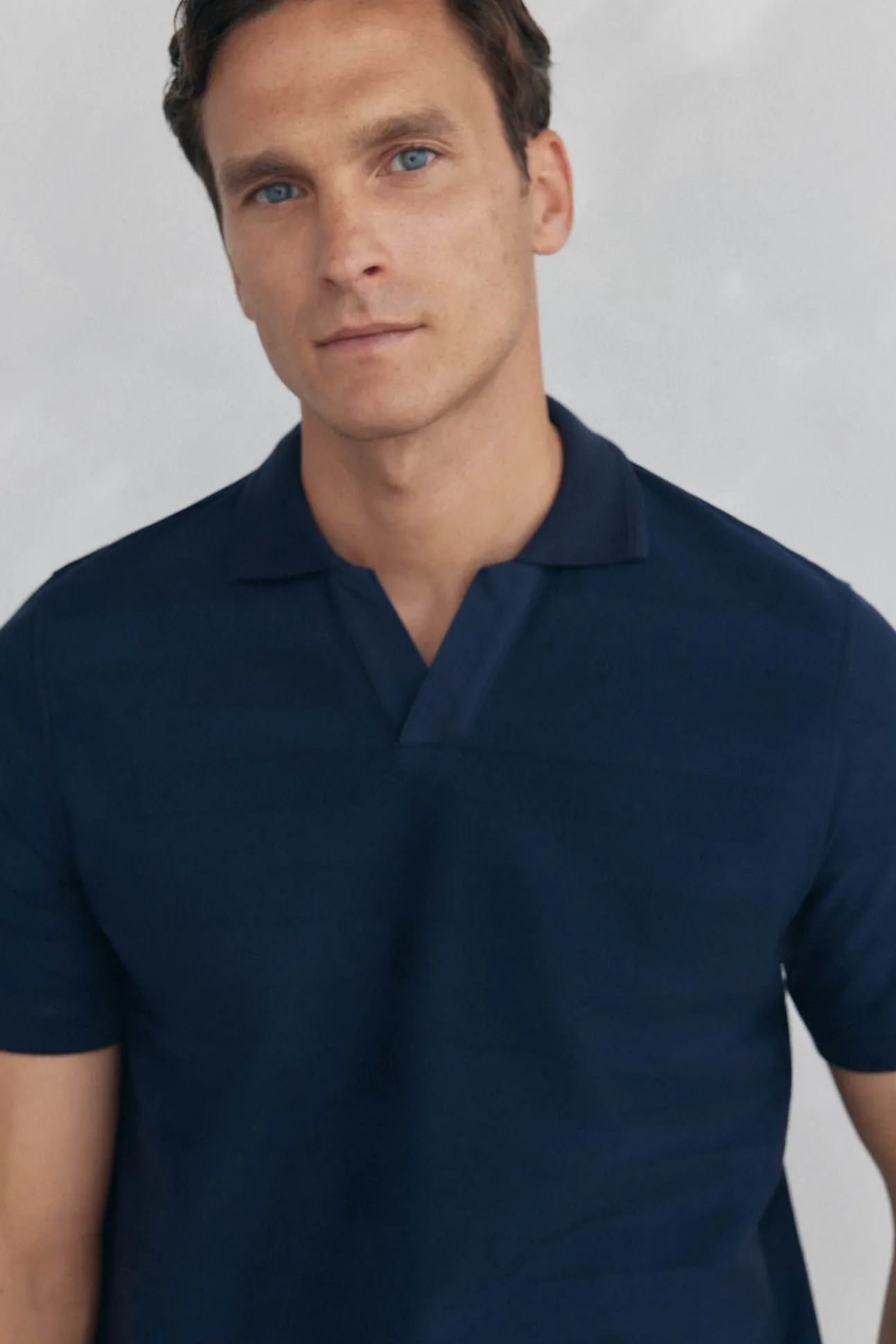 Polo estructura jacquard