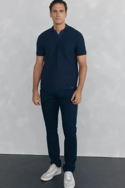 Polo estructura jacquard