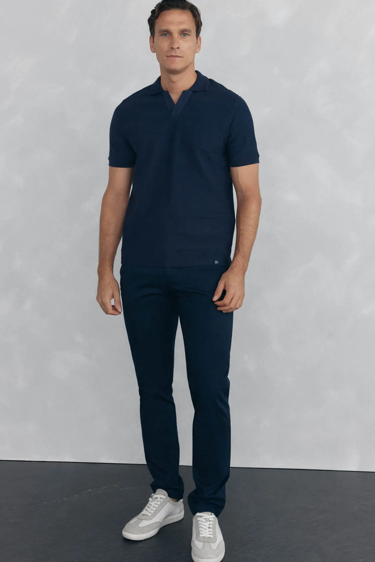 Polo estructura jacquard