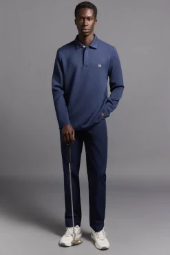 Polo liso manga larga golf
