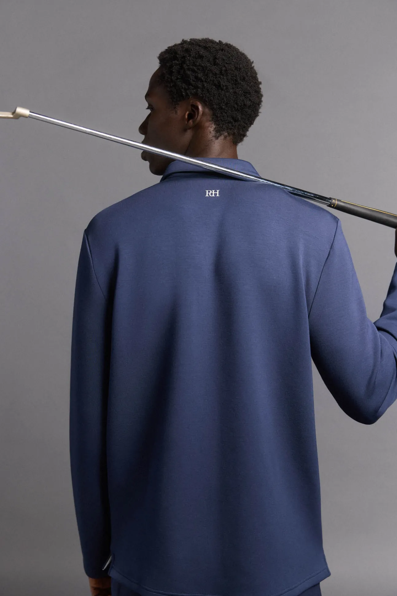 Polo liso manga larga golf
