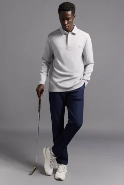 Polo liso manga larga golf