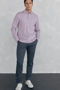 Polo mercerizado manga larga
