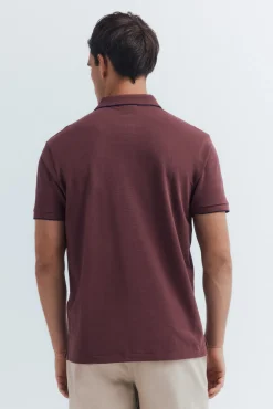 Polo piqué fantasía cuello tipping regular fit