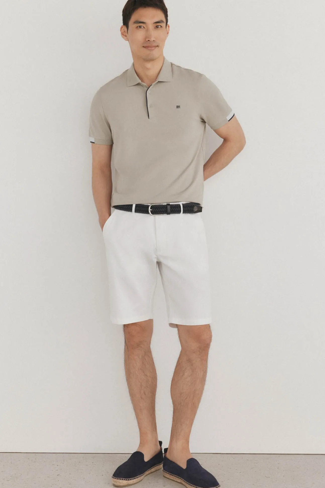 Polo puños contraste