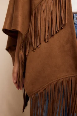Poncho capa efecto piel