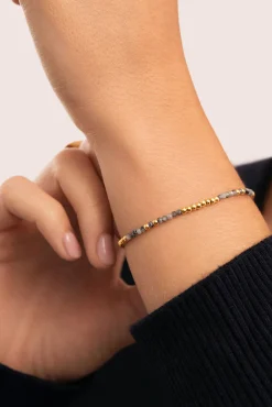Pulsera Noche Acero Baño Oro