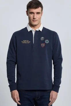 Rugby 3 escudos azul marino