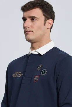 Rugby 3 escudos azul marino