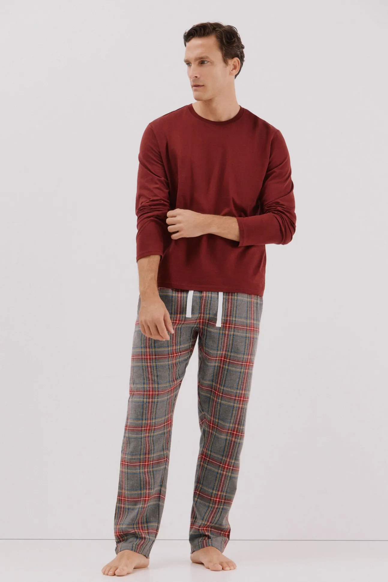 Set de pijama punto y tela