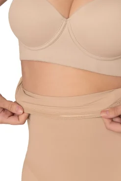 Short media pierna tiro extra alto, levanta glúteos