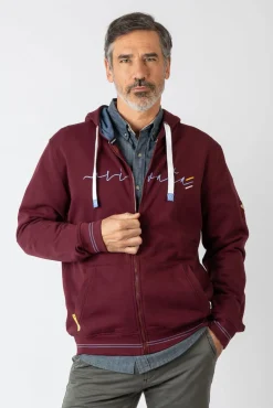 Sudadera abierta con capucha y bolsillos