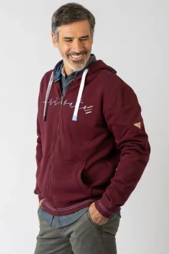 Sudadera abierta con capucha y bolsillos