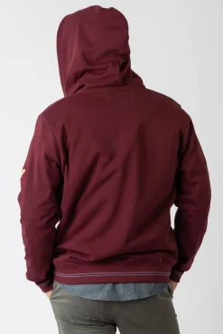Sudadera abierta con capucha y bolsillos