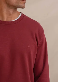 Sudadera básica de cuello redondo