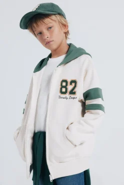 Sudadera capucha varsity niño