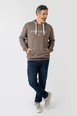Sudadera con capucha y bolsillos