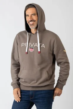 Sudadera con capucha y bolsillos