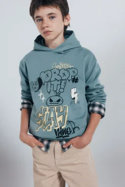 Sudadera con capucha"Drop it" niño