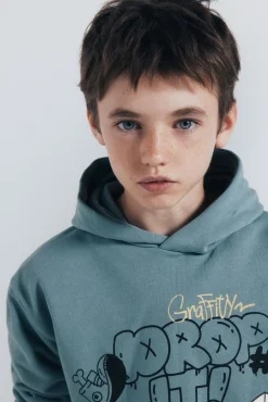Sudadera con capucha"Drop it" niño
