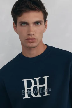 Sudadera cuello caja big logo