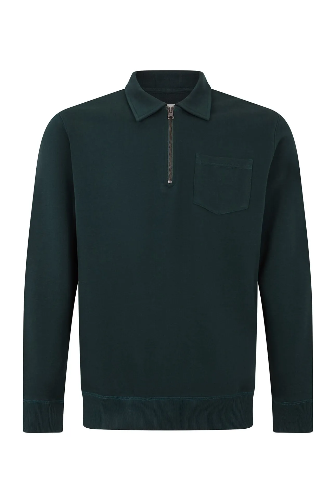 Sudadera cuello polo cremallera