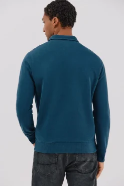 Sudadera cuello polo cremallera