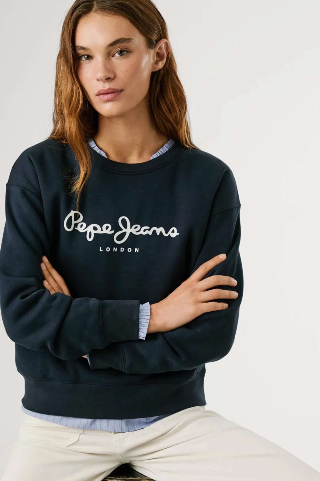 Sudadera Cuello Redondo Con Logo