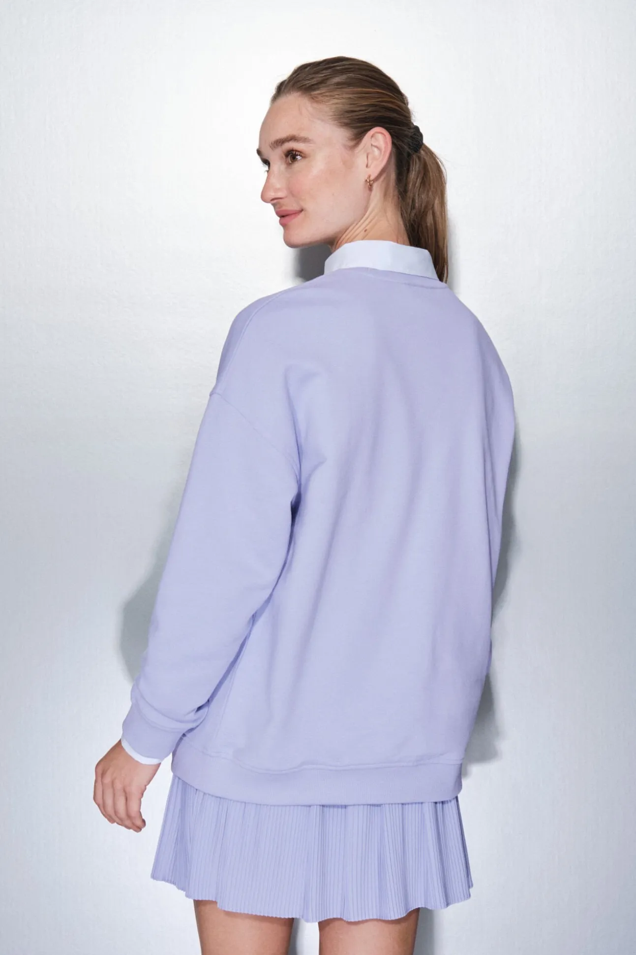 Sudadera felpa 100% algodón lila
